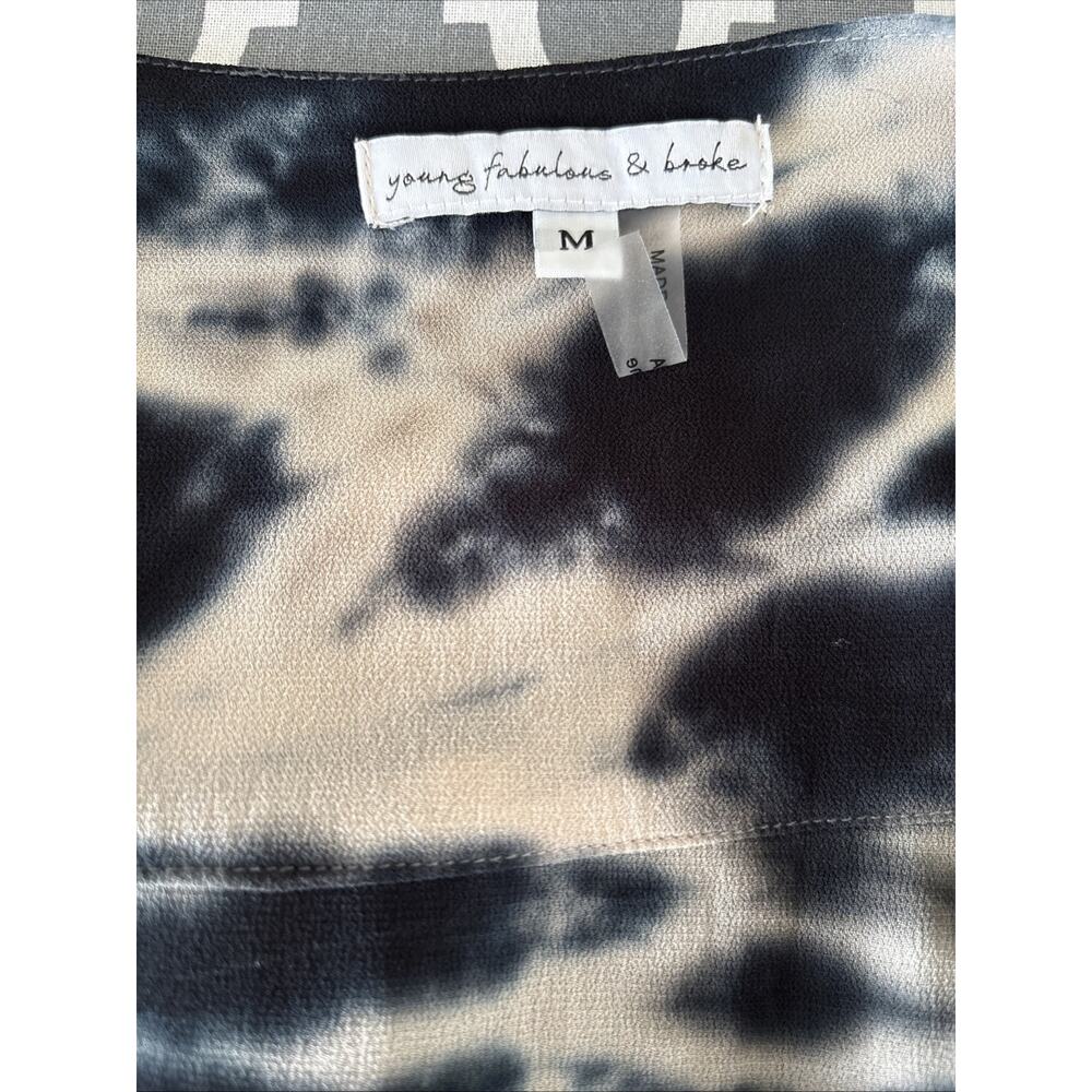 Young Fabulous & Broke Tie Dye Dress Boho Hippie Vibe Bell Sleeve Whimsigoth | M - Picture 2 of 6